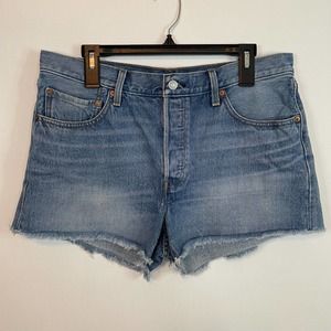Levi's 501 Shorts 32 Cut Off Button Fly Denim Casual